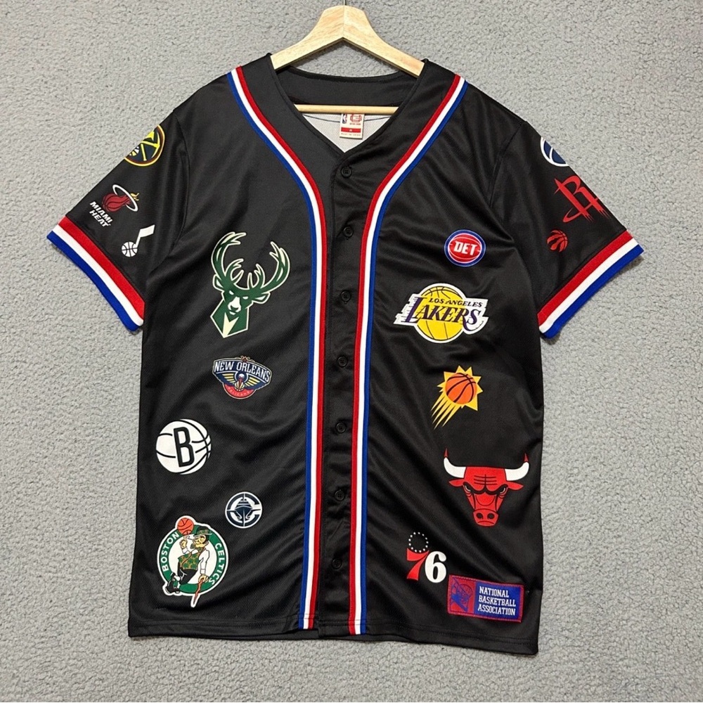 NBA Black Multi-Team Logo Jersey